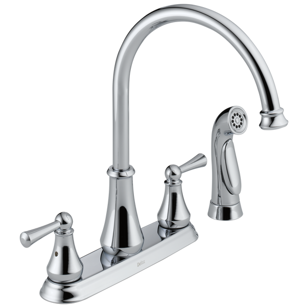 Chrome Delta Faucet Delta 16926-SD-DST Lewiston Single Handle Pull-Out Kitchen Faucet with Soap Dispenser 